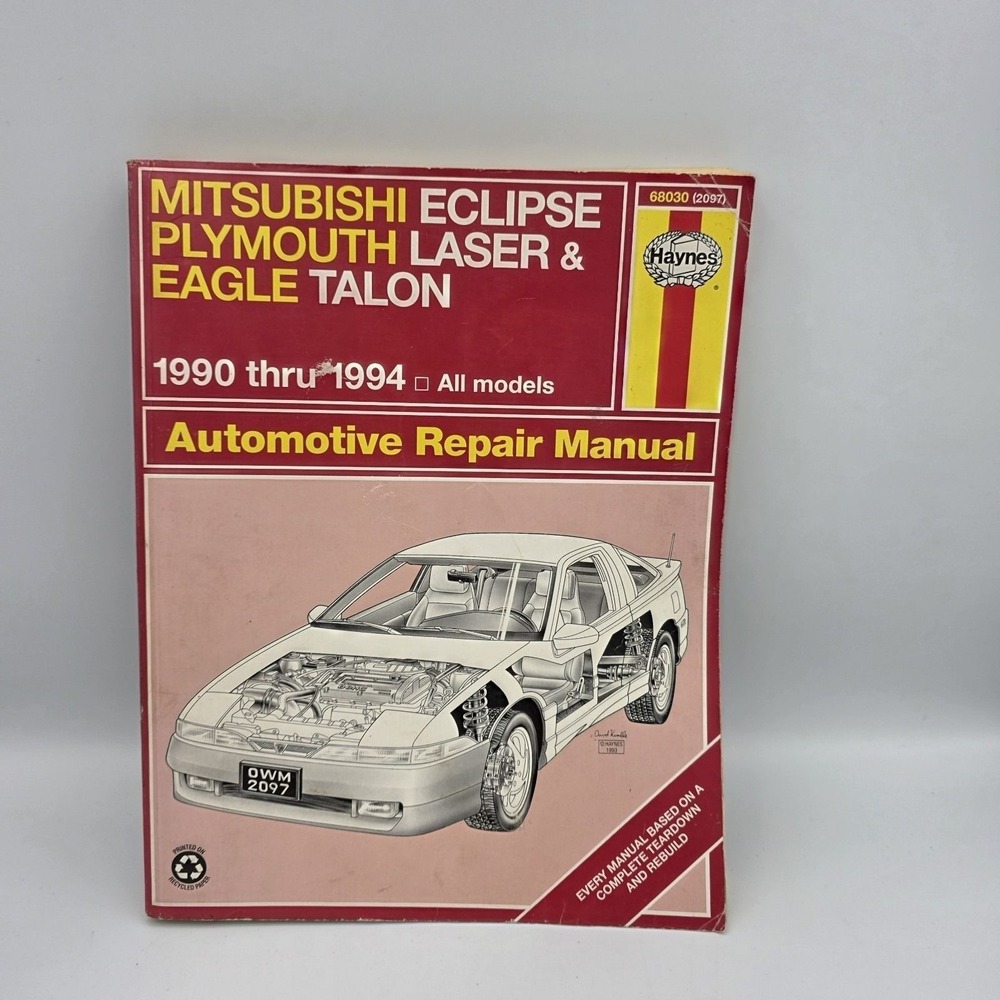 Haynes 63080 2097 MitsubishiEclipse PlymouthLaser EagleTalon Repair Manual 90-94